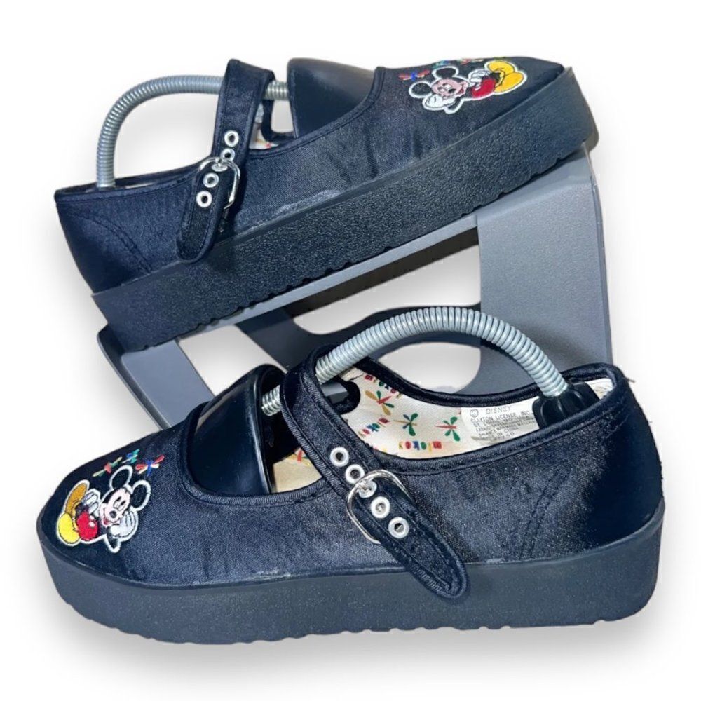 Micky Unlimited Disney Vintage Mary Janes Black‎ Women's 6.5